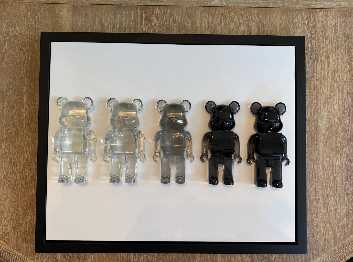 Black Ombre Brick Bear In Black Frame