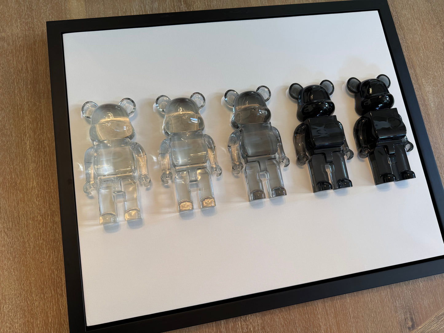 Black Ombre Brick Bear In Black Frame