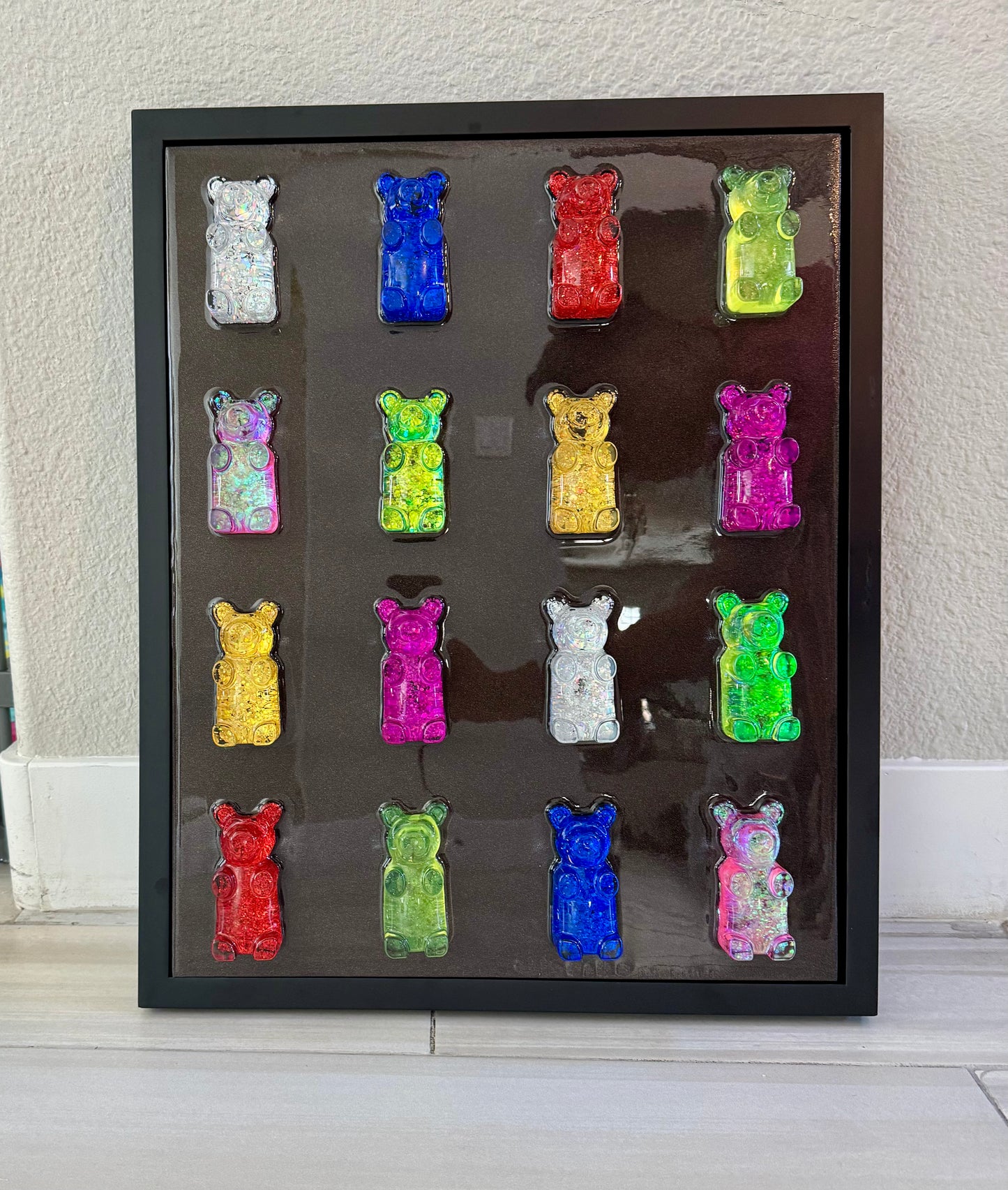 Sparkle Bears In Black Frame