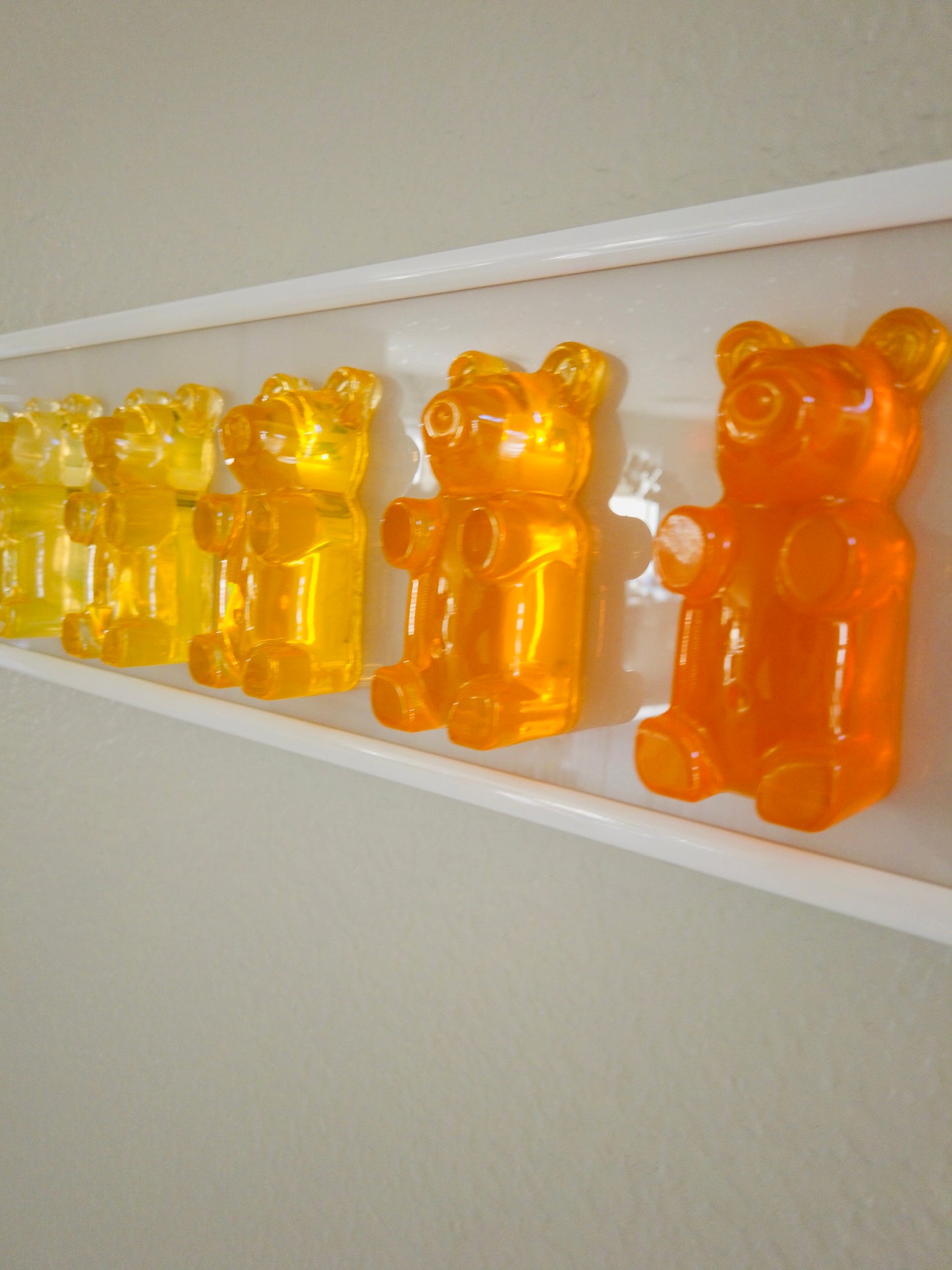 Yellow Ombre Gummy Bears Framed