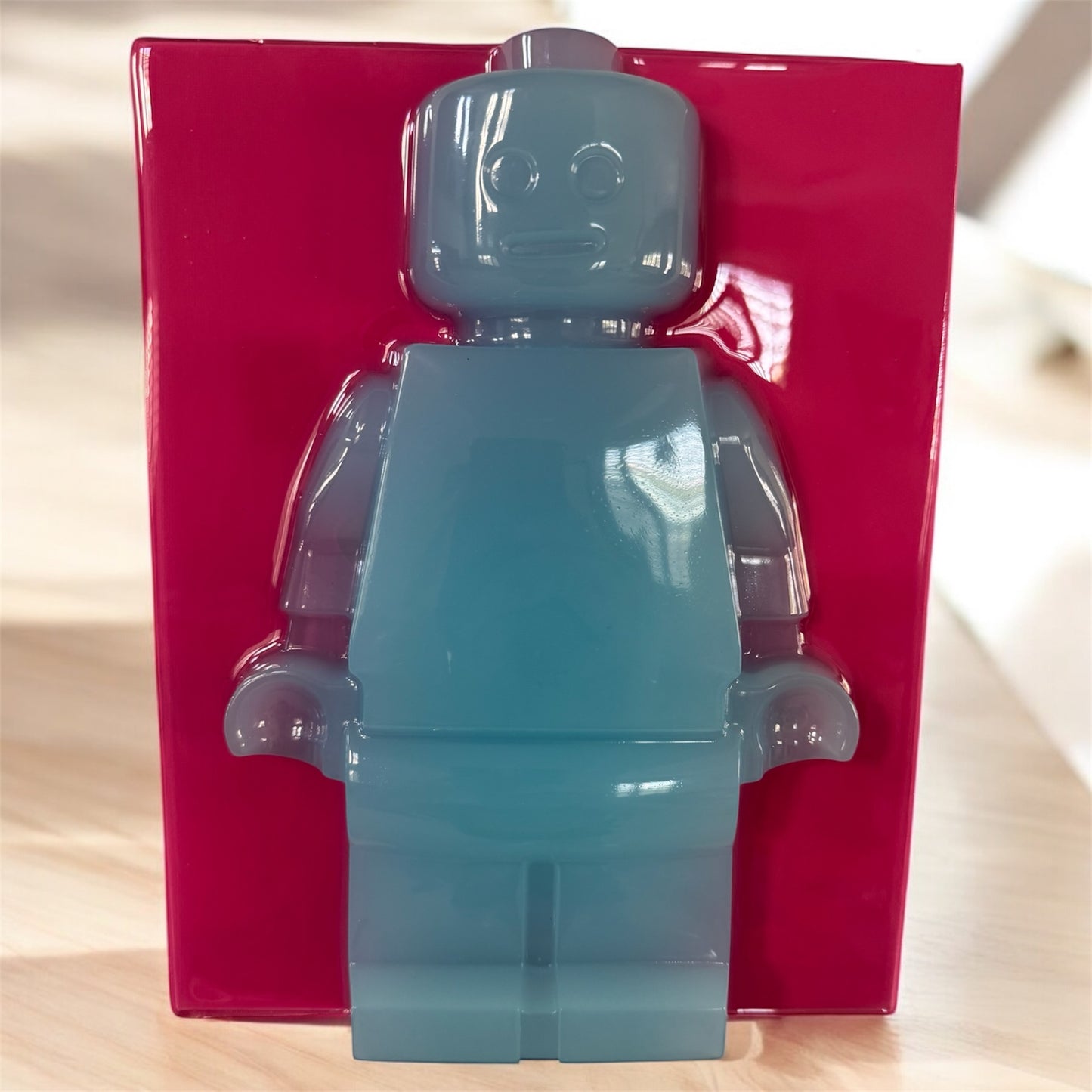 10" Blue Pop Art Brick Robot