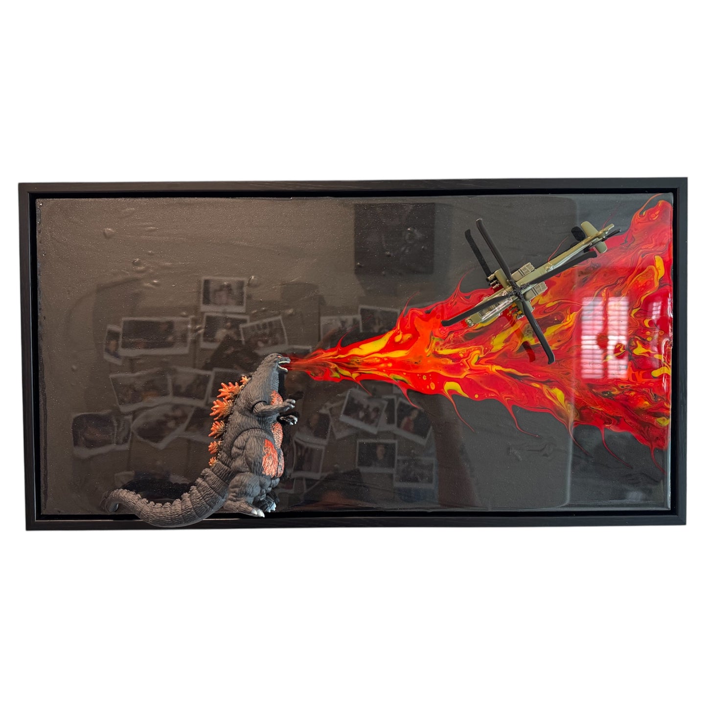 Godzilla Resin Wall Art Framed