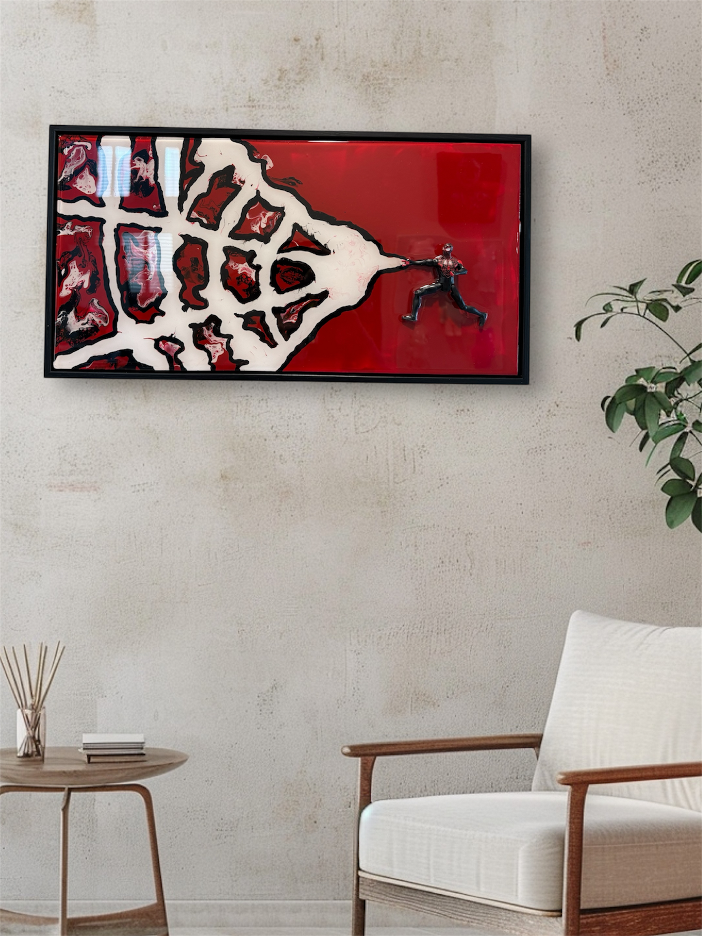 20” x 10” Resin Miles Medina "Spider-Man" Wall Art