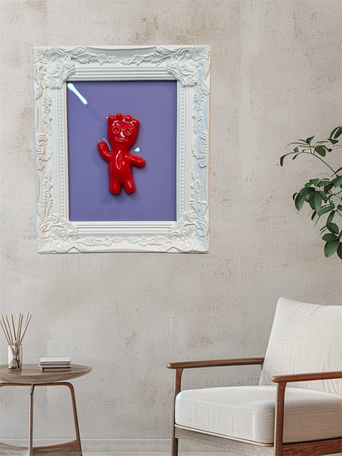 Pastel Pop Art Sour Patch Kid Resin Wall Art Framed