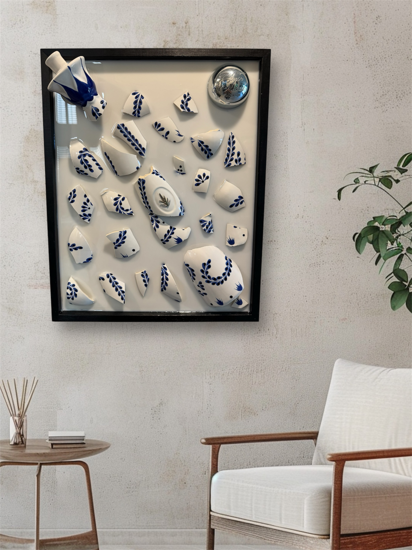 Clase Azul Tequila Resin Artwork Black Frame
