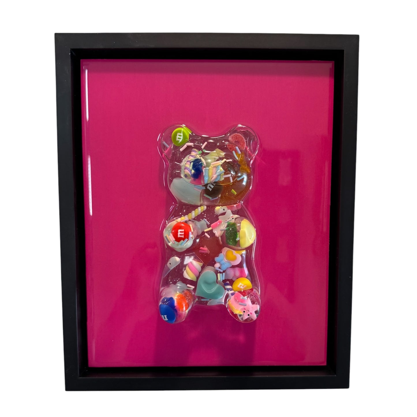 Trash Gummy Bear Resin Wall Art Framed Pop Art 8 x 10