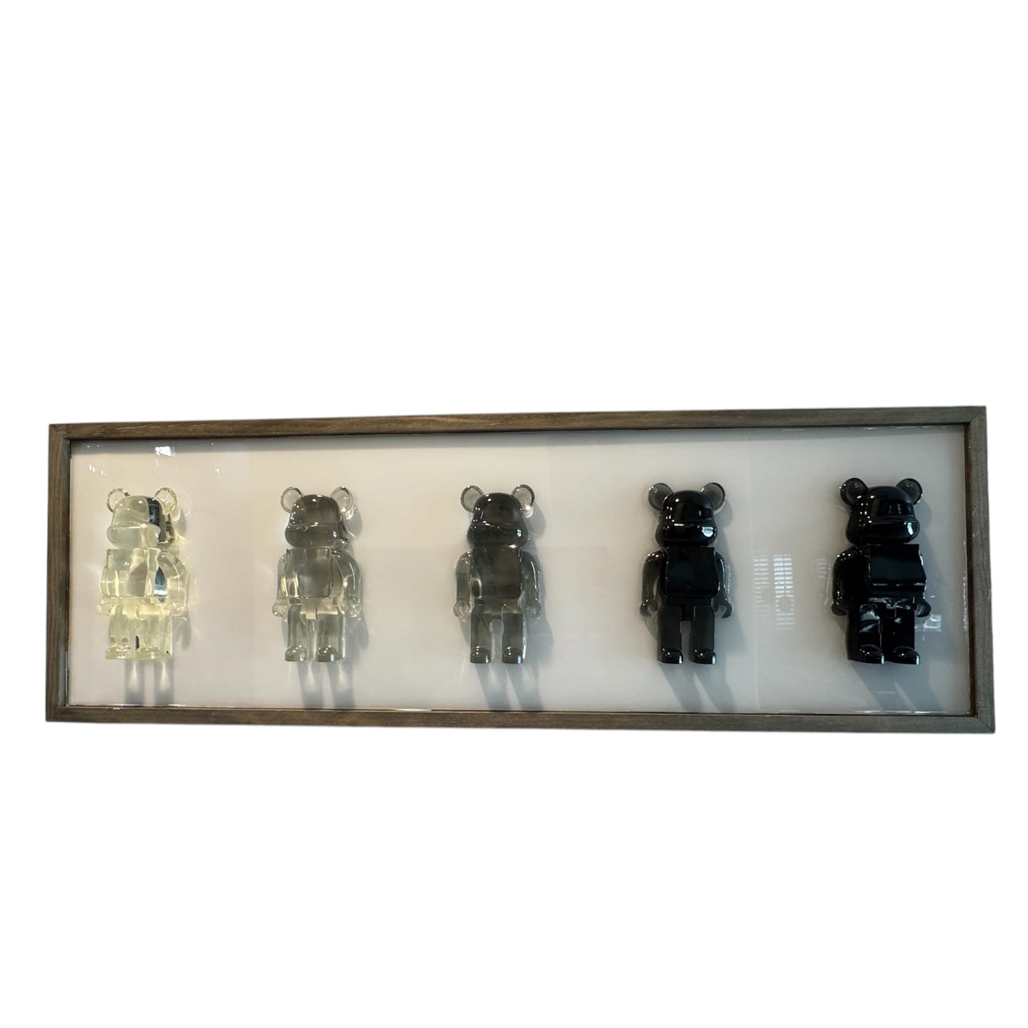 Modern BearBrick Resin Wall Art | 32x12 Framed Pop Art