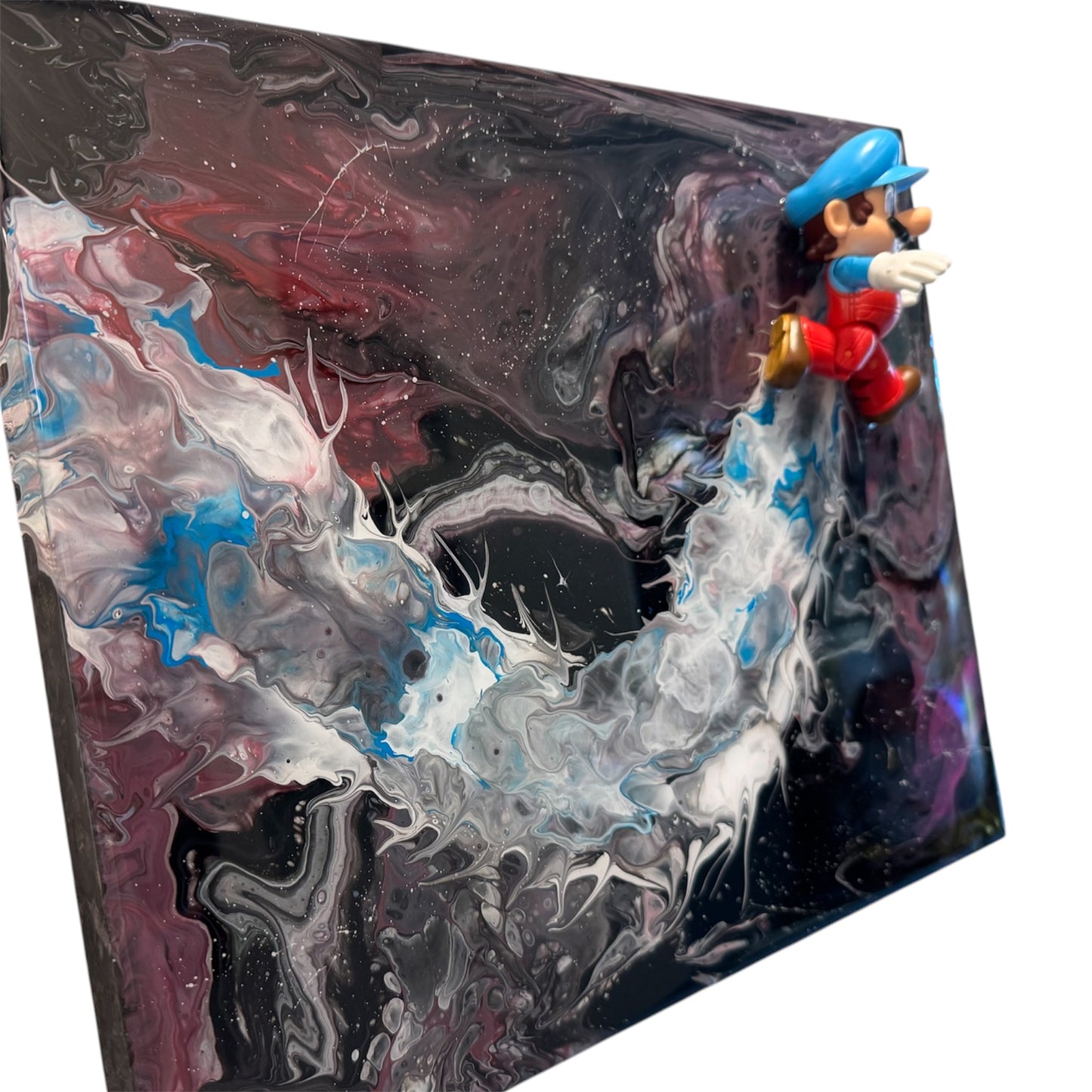 Galaxy Mario Resin 3D Art 14x11