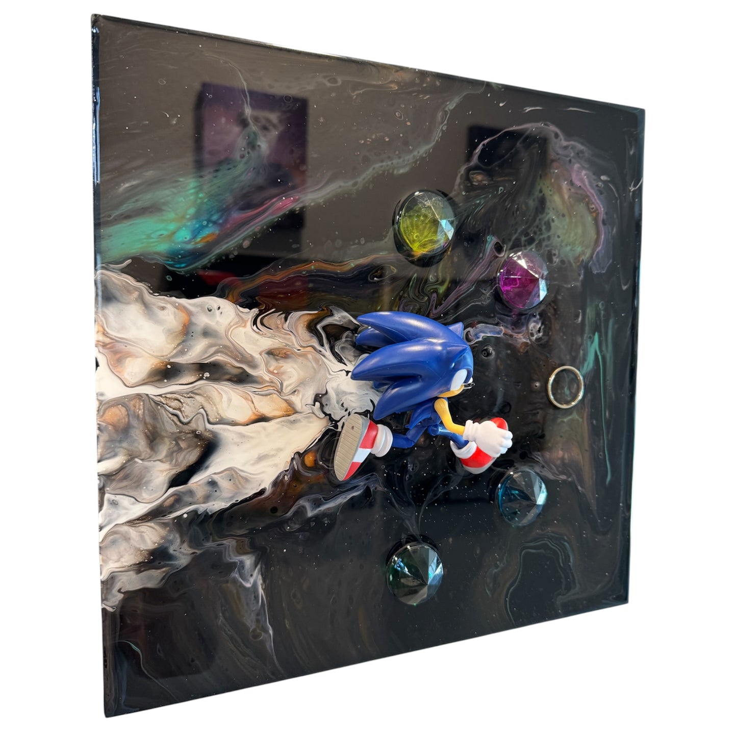 Sonic Nebula Hand Painted Resin 3D Art