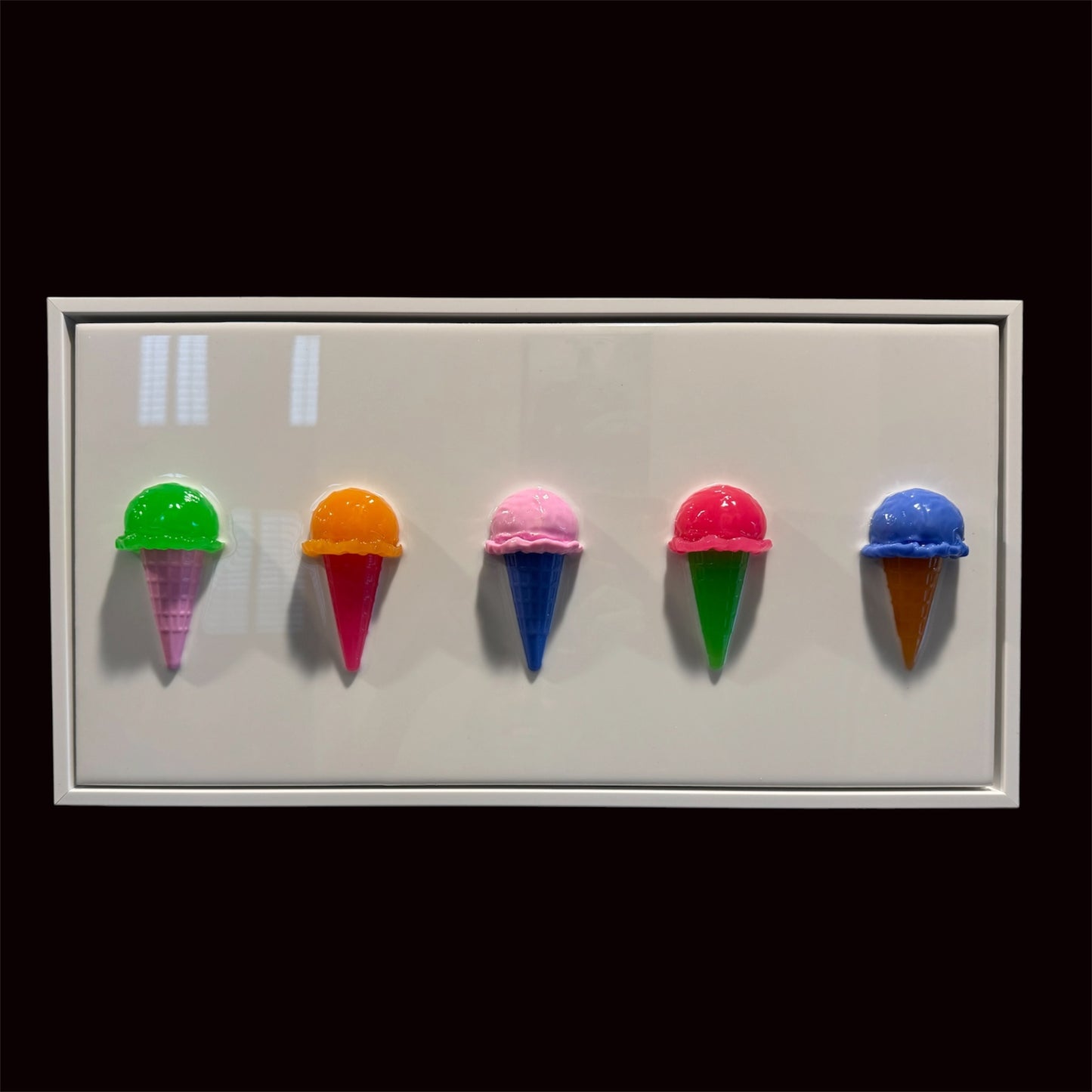 Resin Ice Cream Pop Art – 20" × 10"