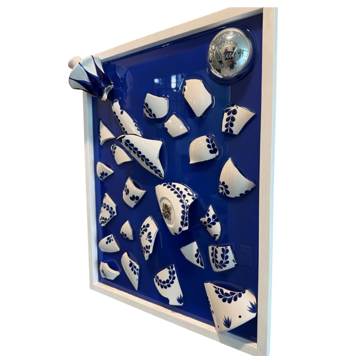 Deep Blue Clase Azul Tequila Resin Artwork