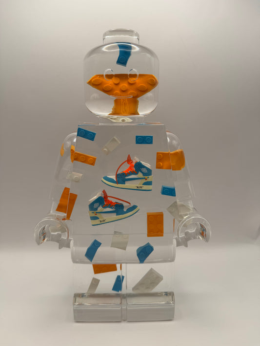 Air Jordan 1 Retro High "Off-White - UNC"  Minifig Resin Robot Art
