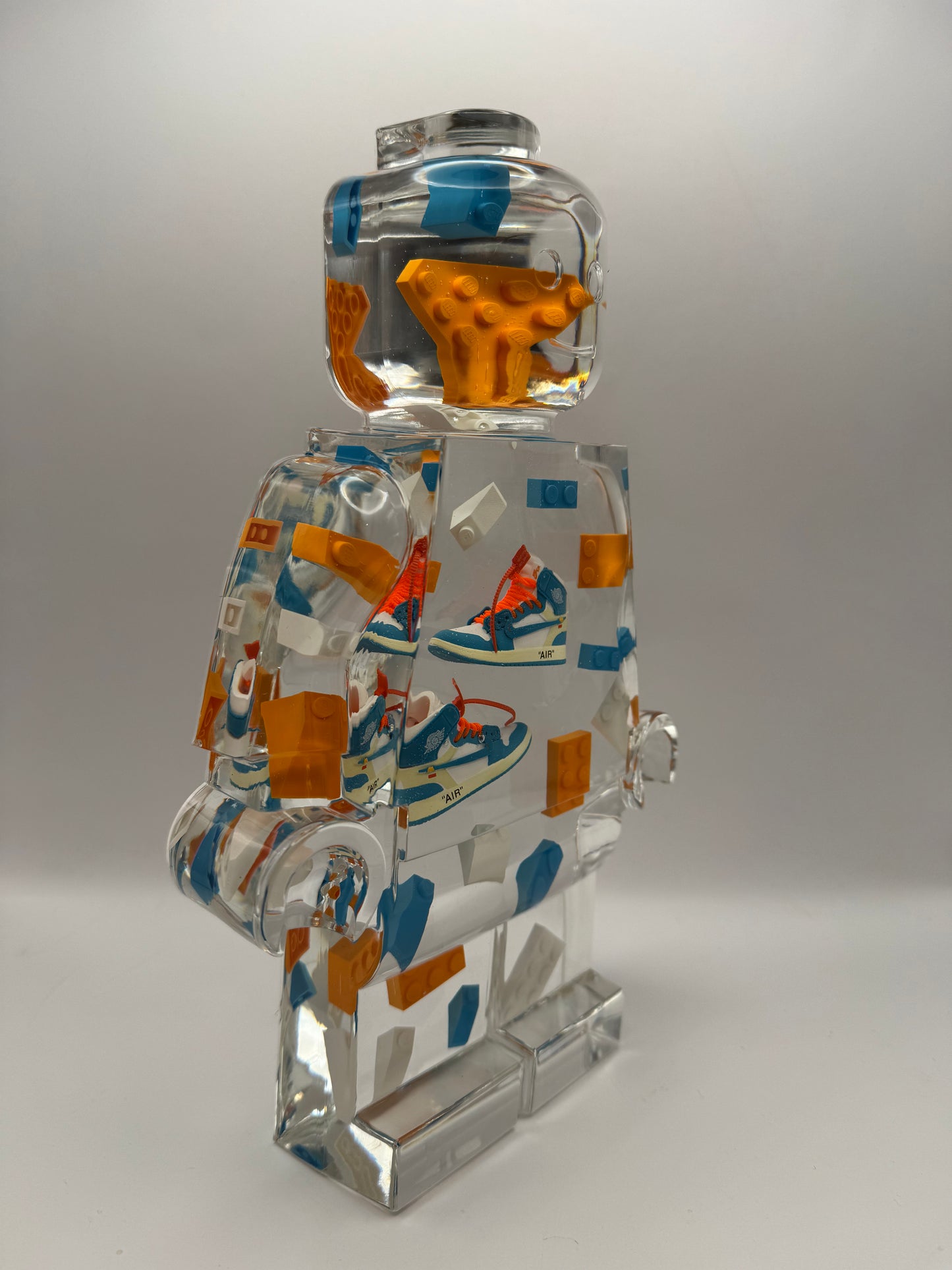 Air Jordan 1 Retro High "Off-White - UNC"  Minifig Resin Robot Art