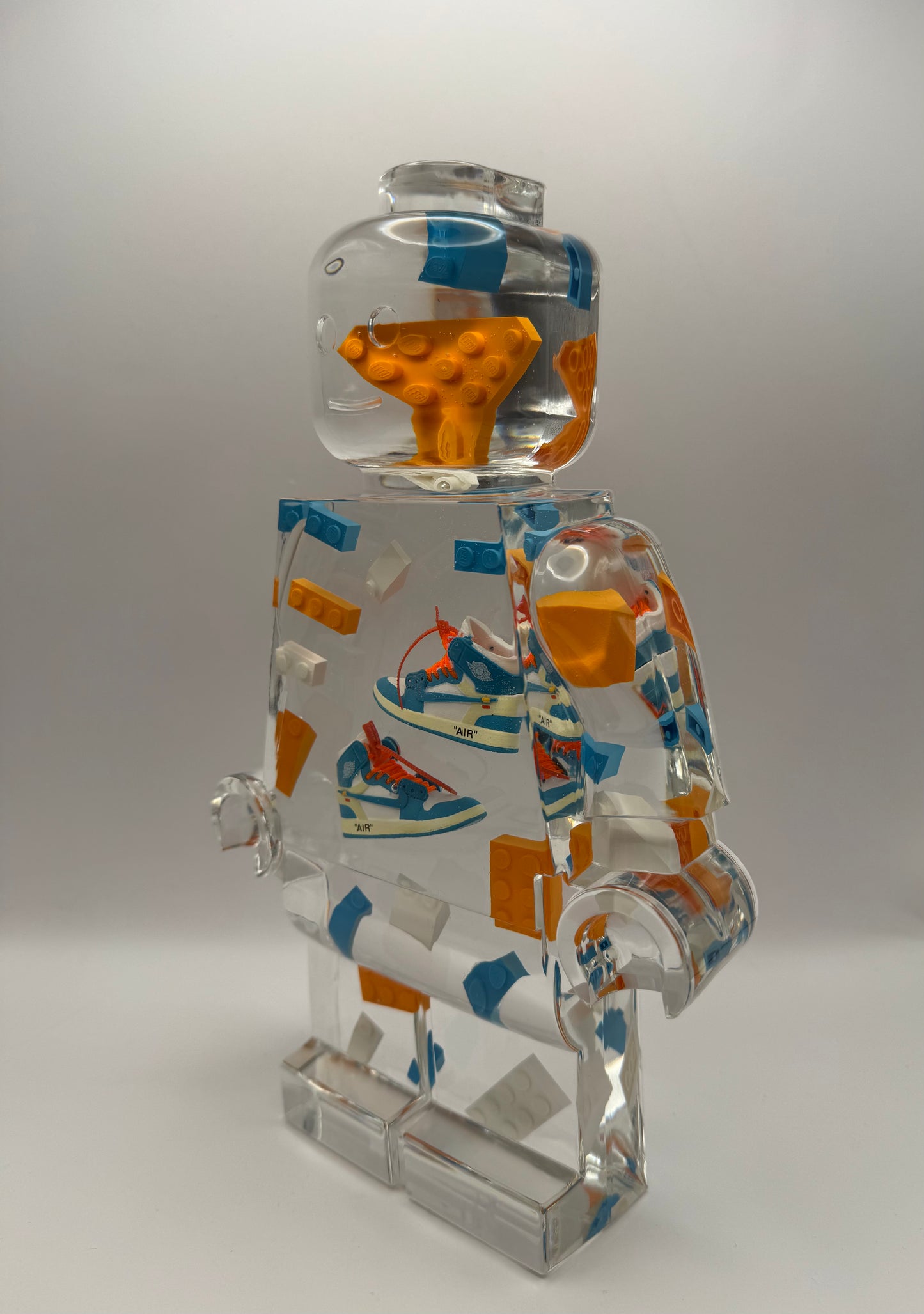 Air Jordan 1 Retro High "Off-White - UNC"  Minifig Resin Robot Art