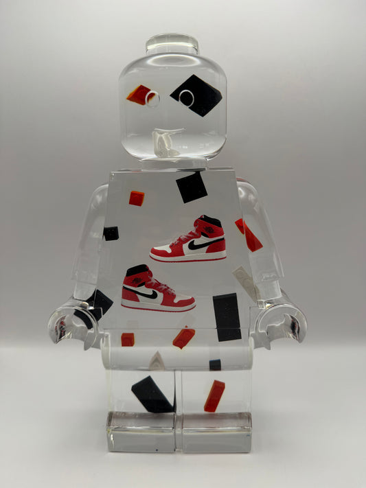 Jordan 1 OG Red Retro Minifig Resin Robot Art