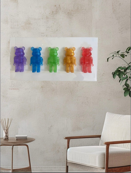Rainbow Glitter Brick Bears