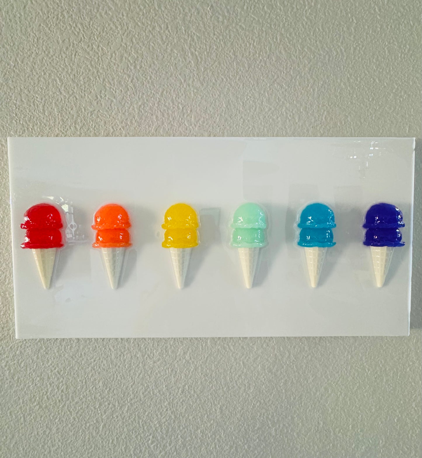 6 Ice Cream Cone Panel, Multi Color