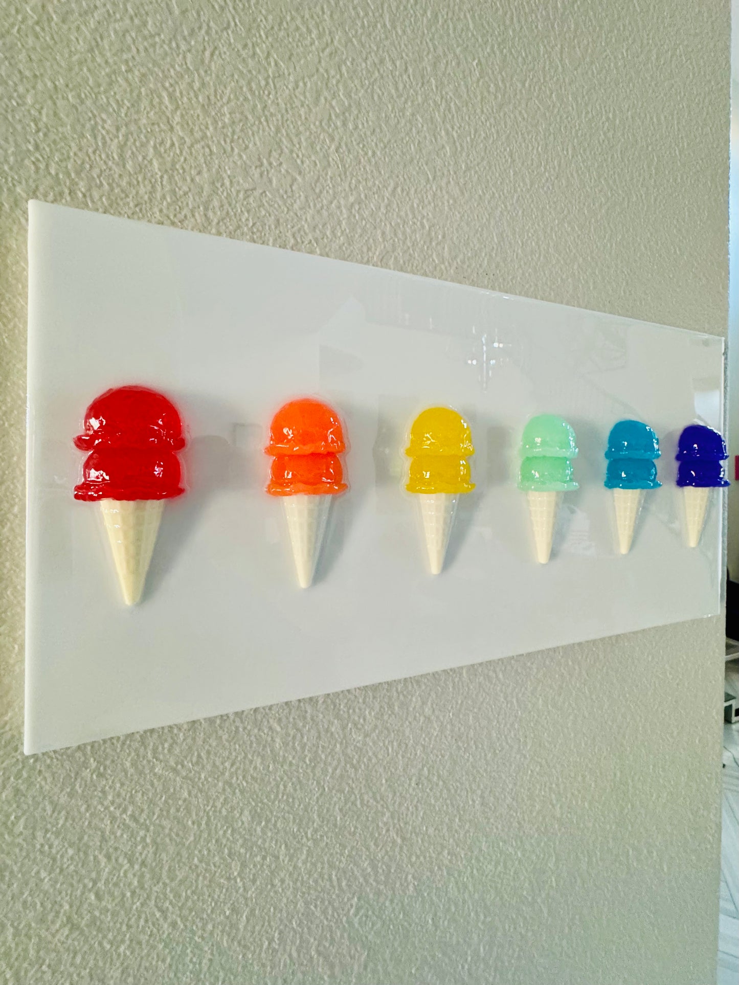 6 Ice Cream Cone Panel, Multi Color