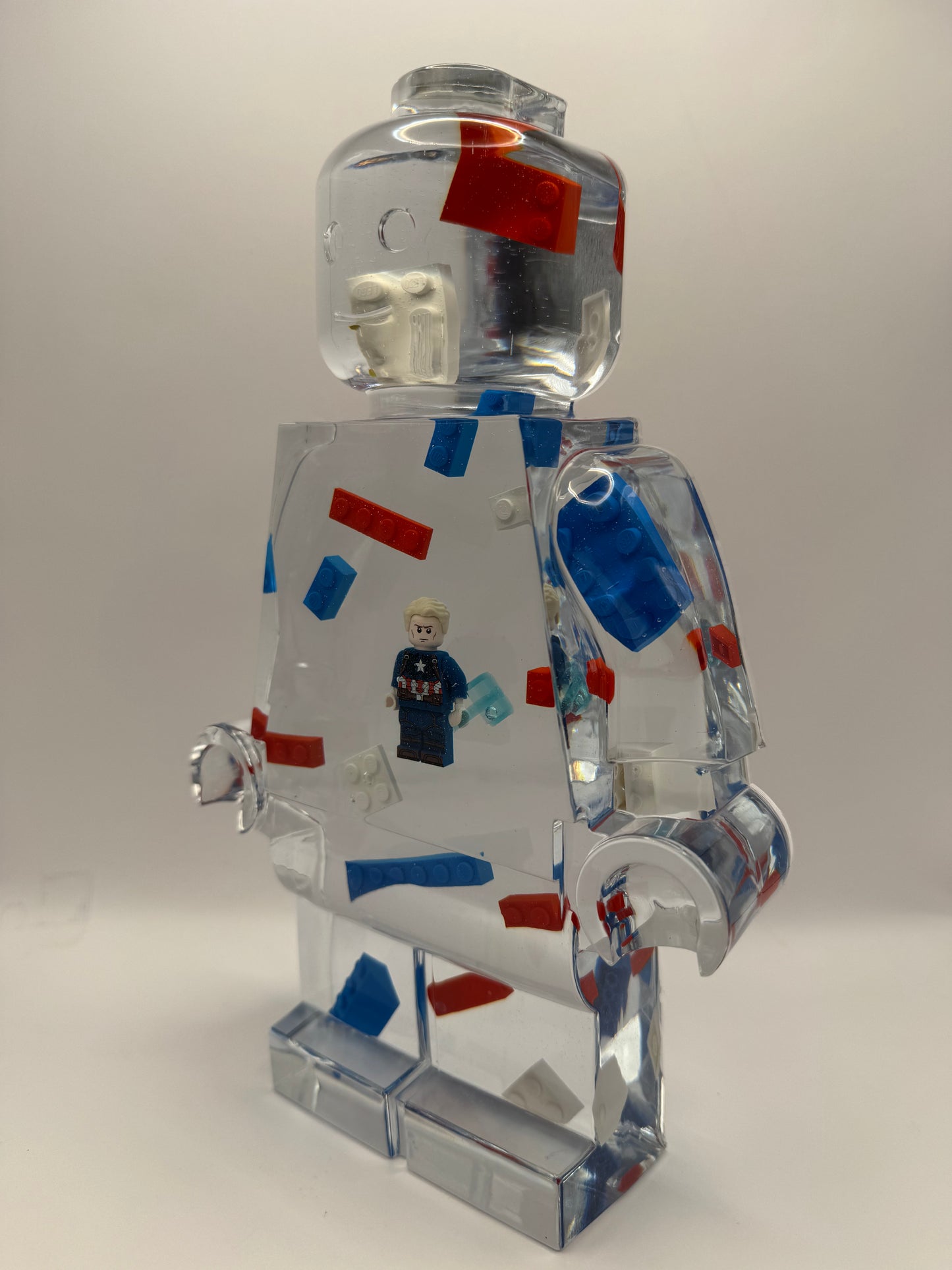 Captain America Minifig Resin Robot Art