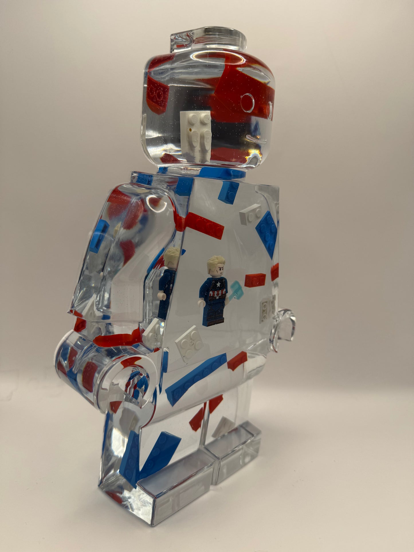 Captain America Minifig Resin Robot Art