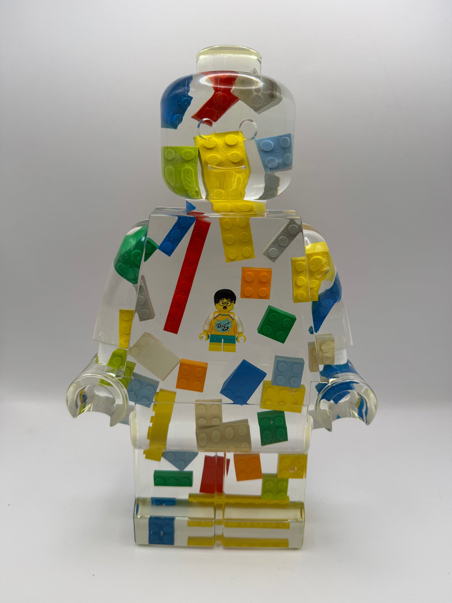 Brick Filled Minifig Resin Robot Art