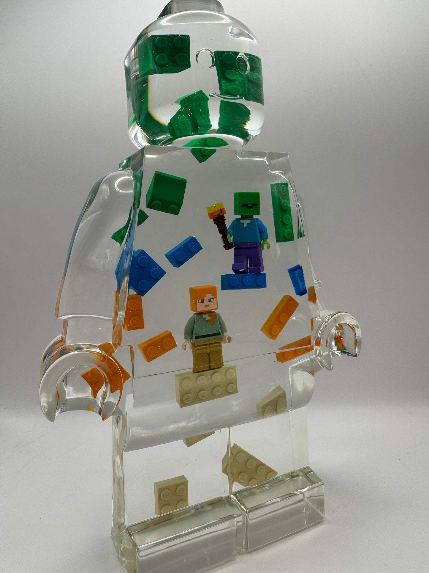 Mine Craft Minifig Resin Robot Art