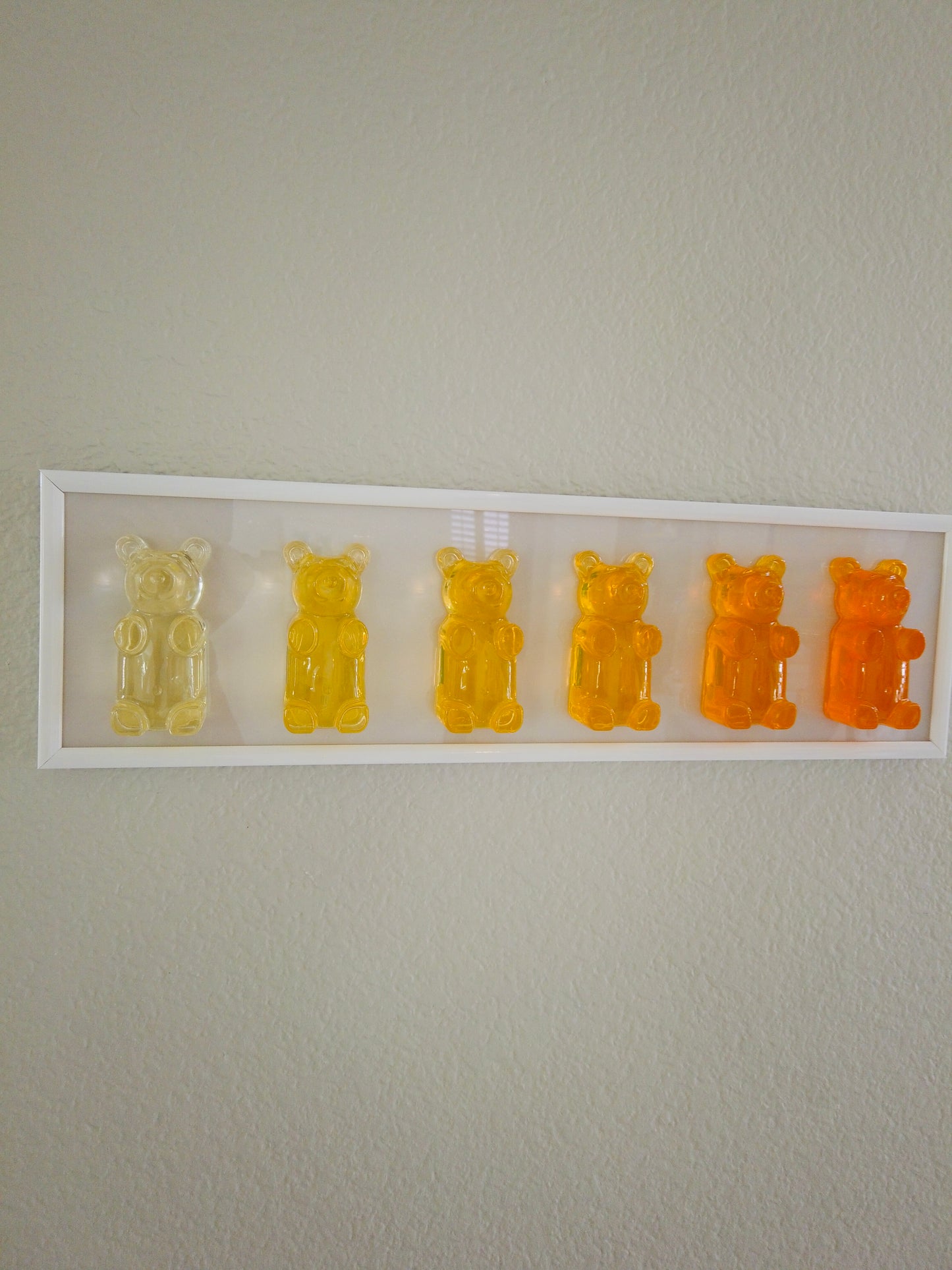 Yellow Ombre Gummy Bears Framed