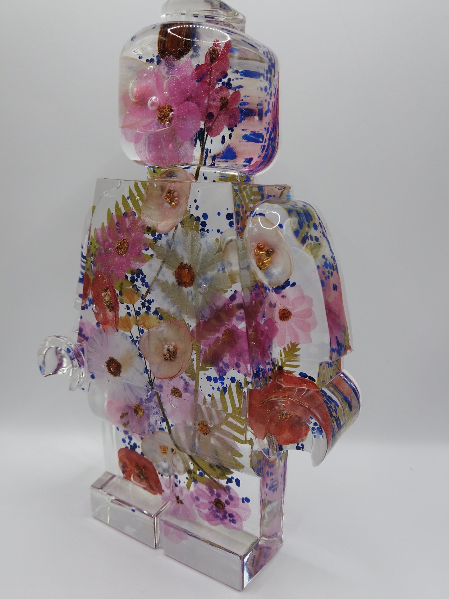 Pink Flower Glitter Robot *Click to Inquire