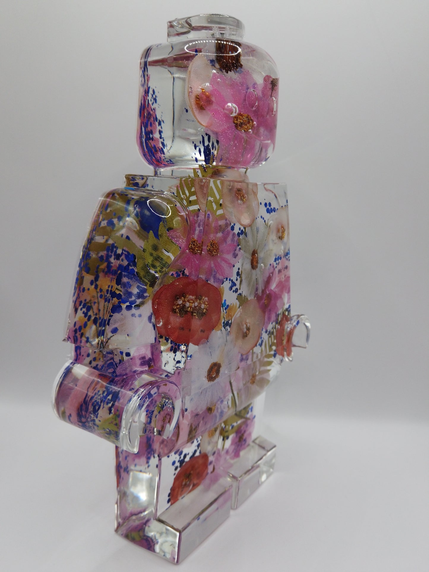 Pink Flower Glitter Robot *Click to Inquire