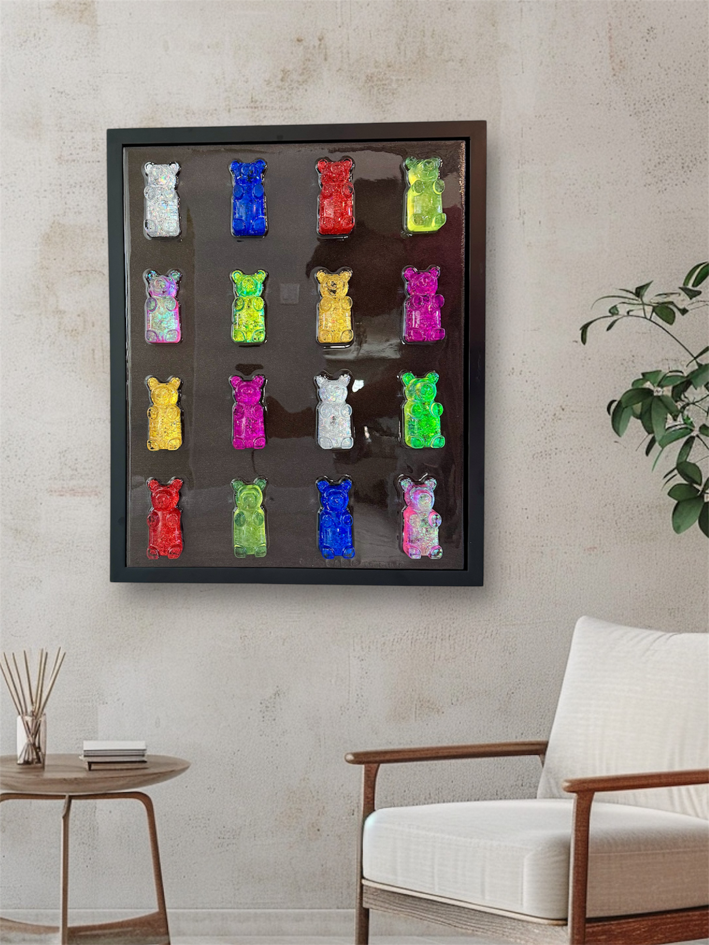 Sparkle Bears In Black Frame