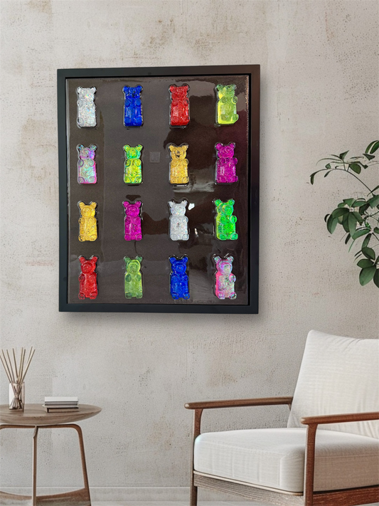Sparkle Bears In Black Frame