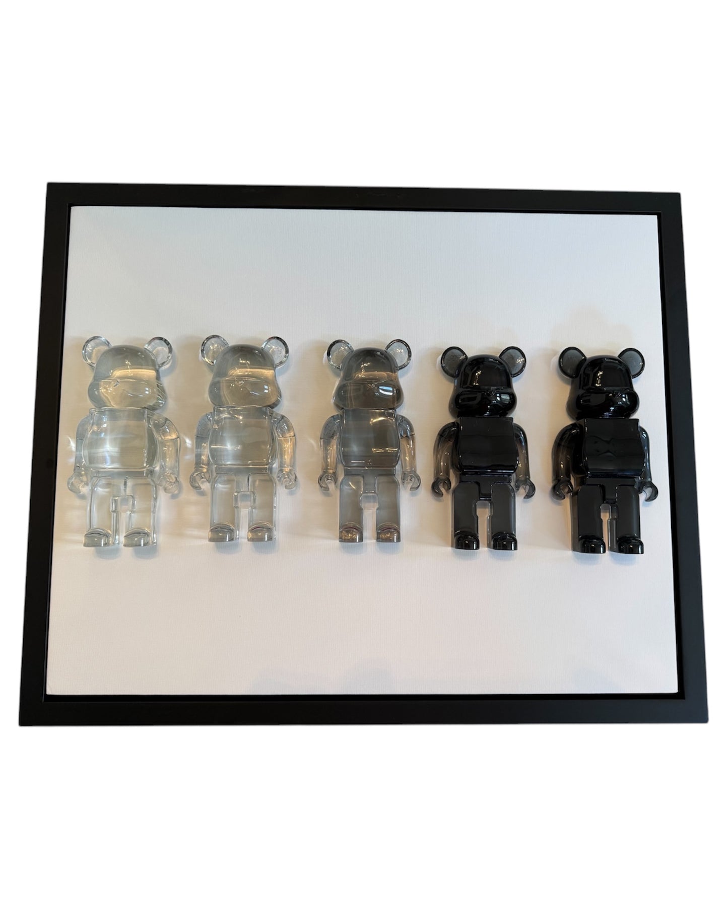 Black Ombre Brick Bear In Black Frame