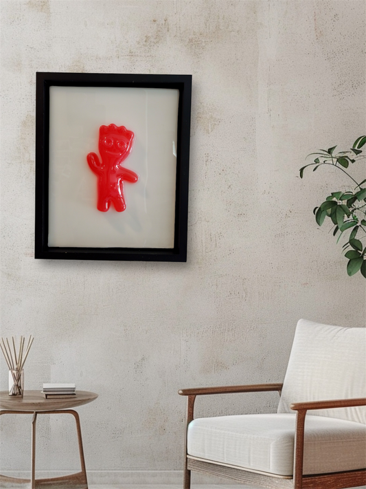 Red Patch Kid Framed