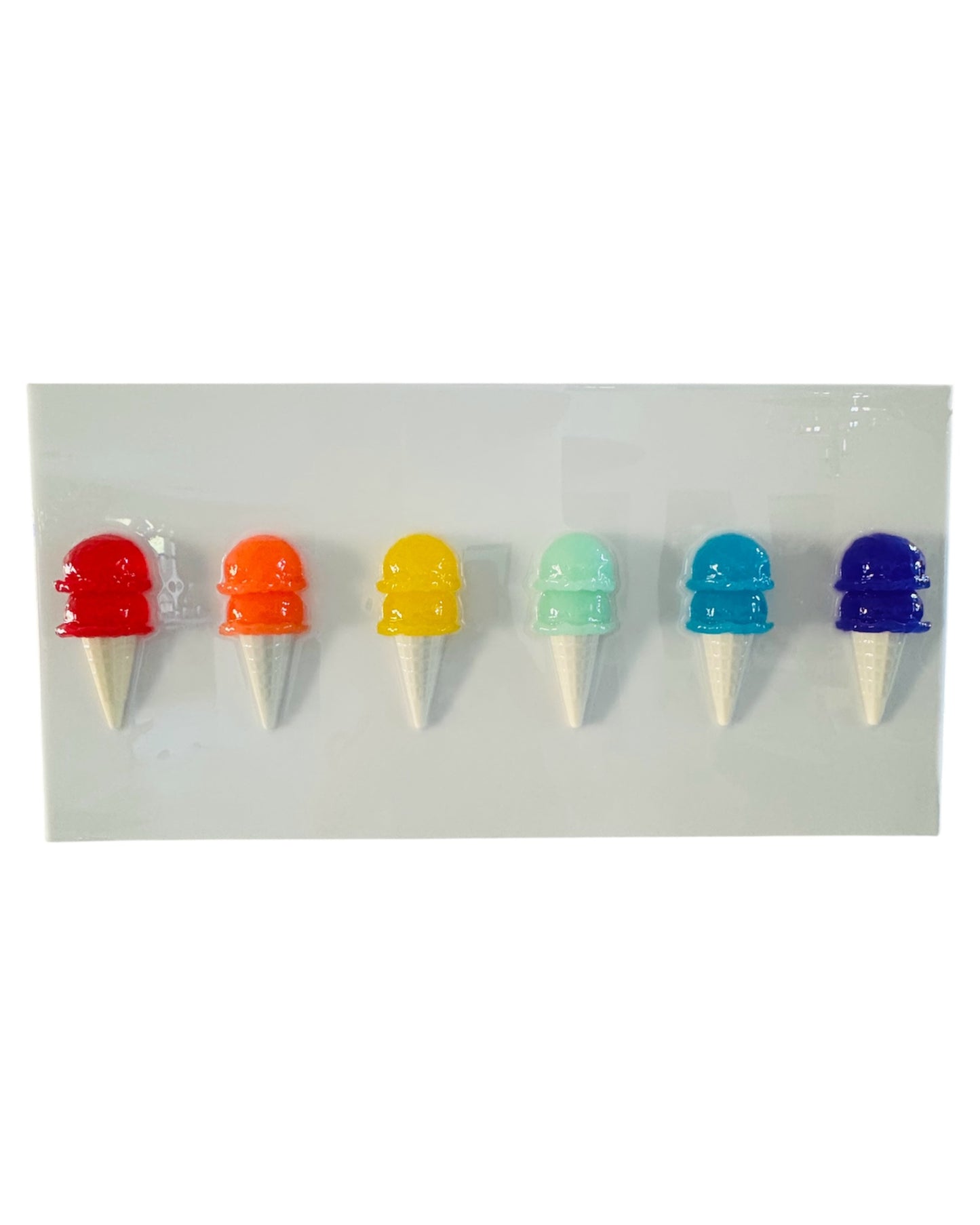 6 Ice Cream Cone Panel, Multi Color
