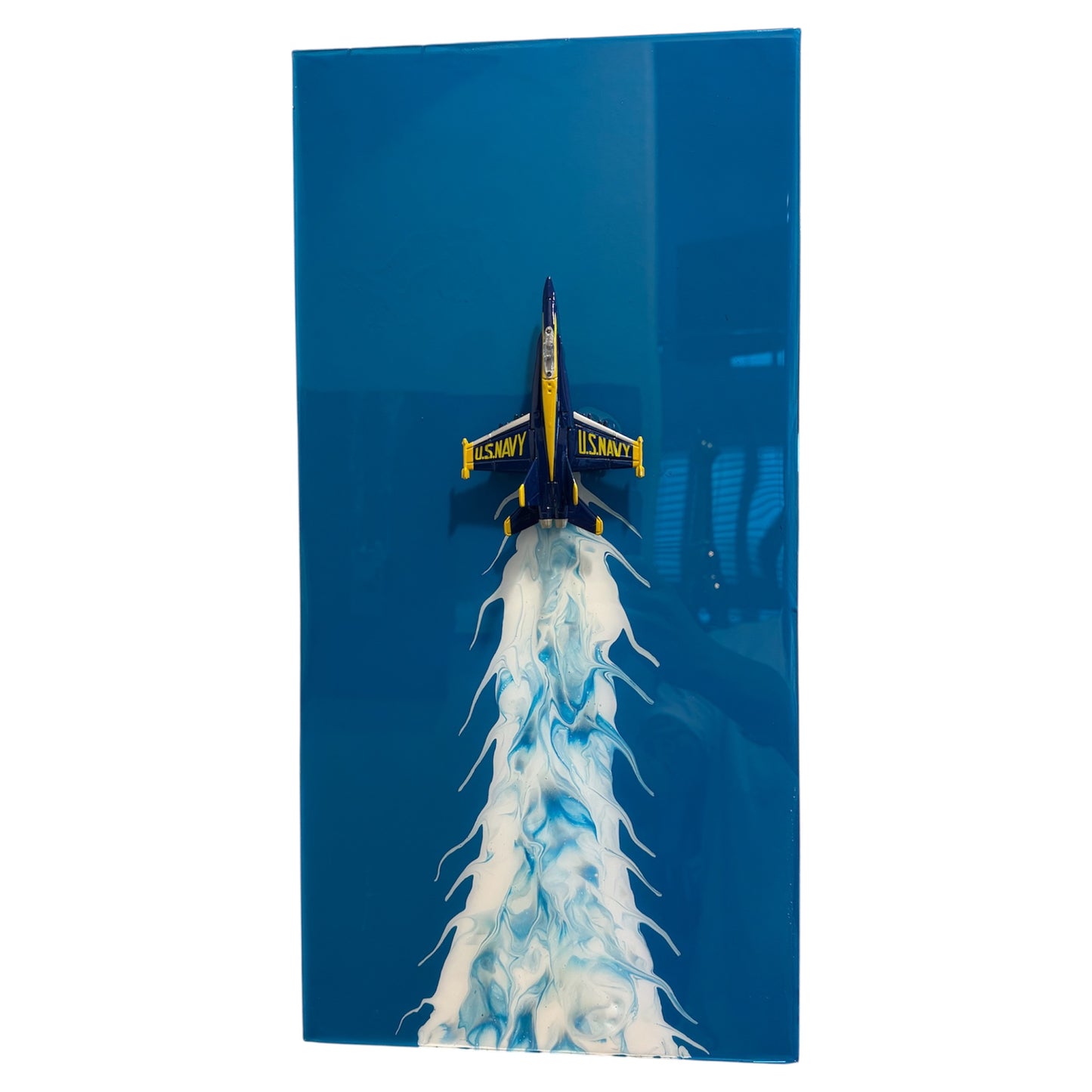 Blue Angel Jet Resin Wall Art – 20” x 10” Aviation Display