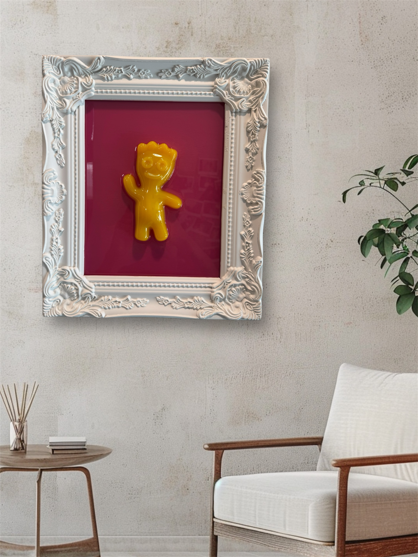 Pink Mango Pop Art Sour Patch Kid Resin Wall Art