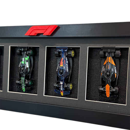 F1 Hot Wheels & Display Frame | Set of 6 | Shelf Display or Wall Mount