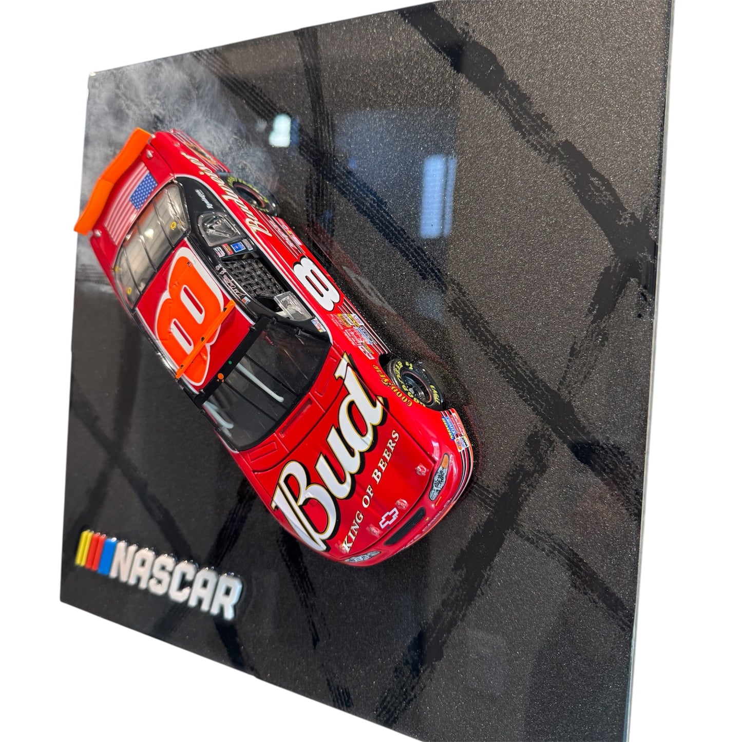 12” x 12” Dale Jr. NASCAR Diecast Resin Wall Art – Ready to Hang