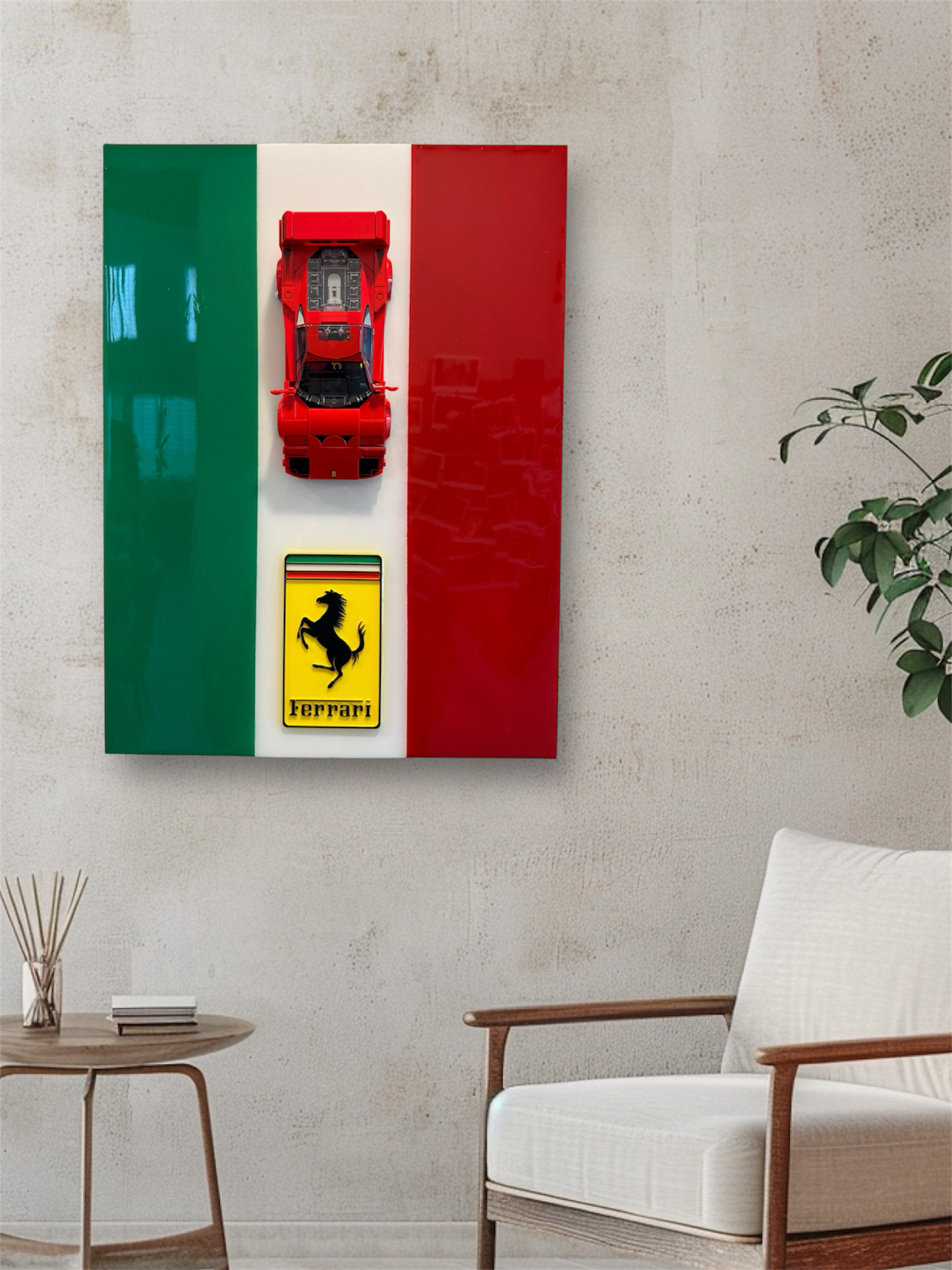 12” x 16” Lego Ferrari F40 Wall Art