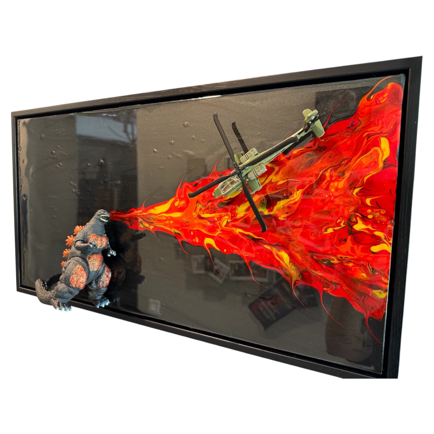 Godzilla Resin Wall Art Framed