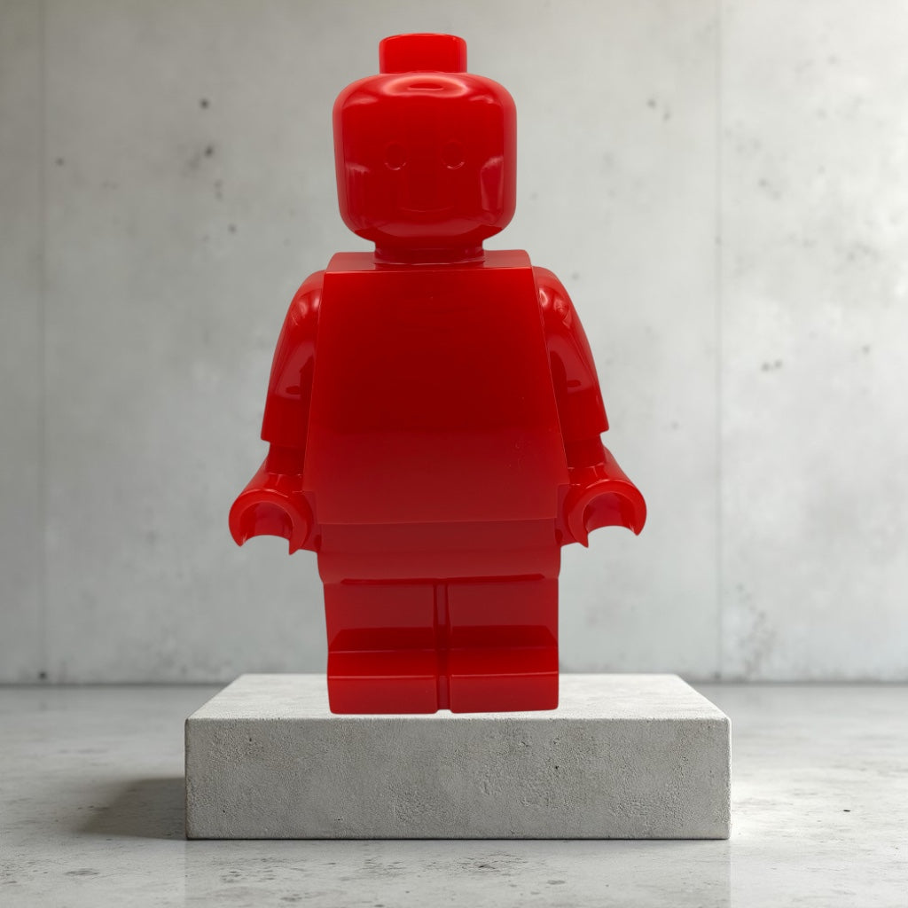 Solid Red Minifig Robot