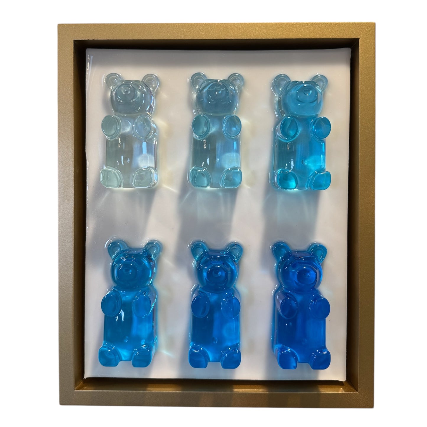 Blue Ombre Gummy Bears Framed