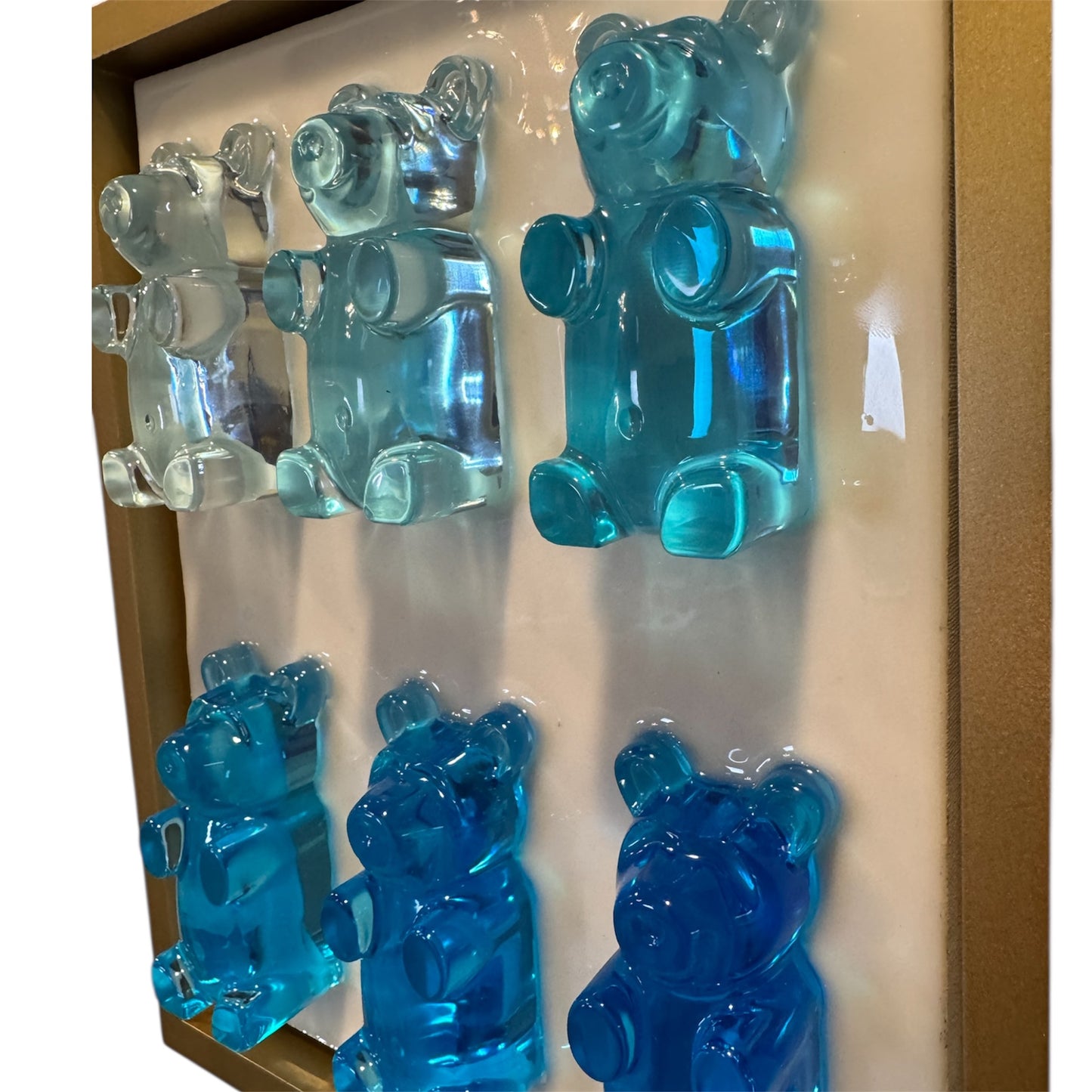 Blue Ombre Gummy Bears Framed