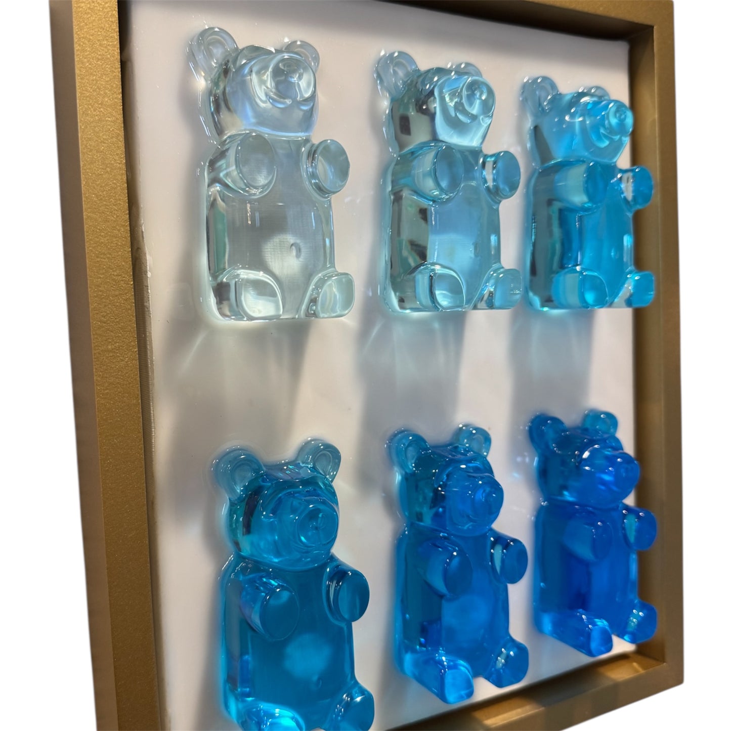 Blue Ombre Gummy Bears Framed
