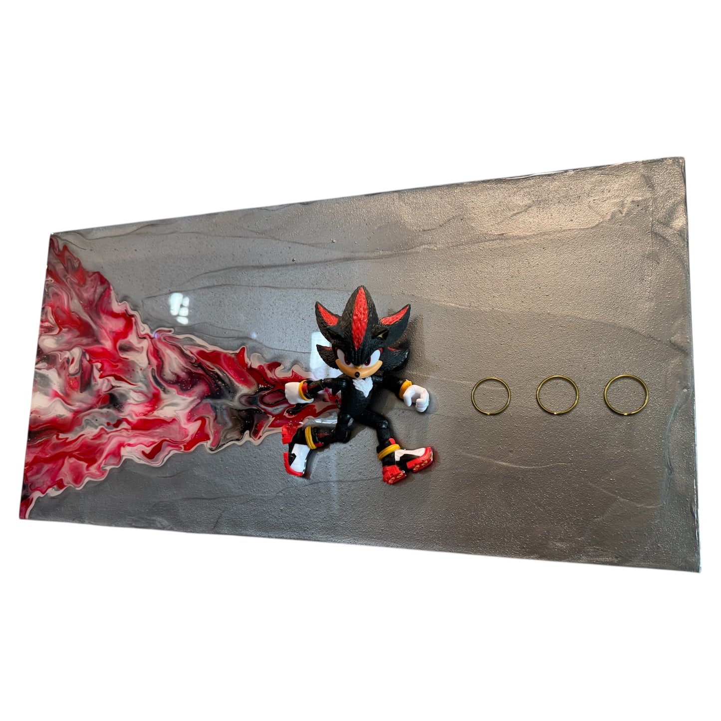 Shadow-Inspired Speed Resin Art | 20” x 10” | Handcrafted Wall Piece