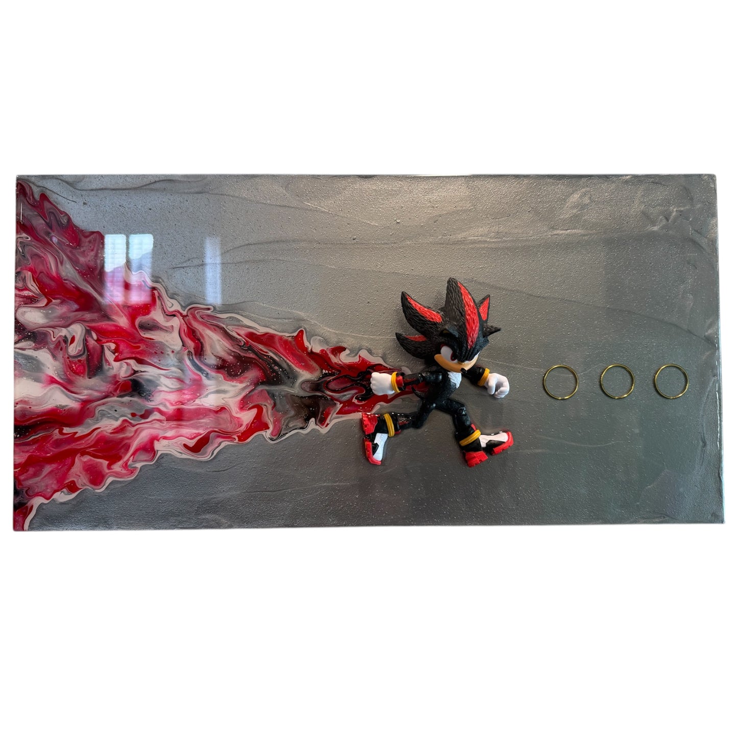 Shadow-Inspired Speed Resin Art | 20” x 10” | Handcrafted Wall Piece
