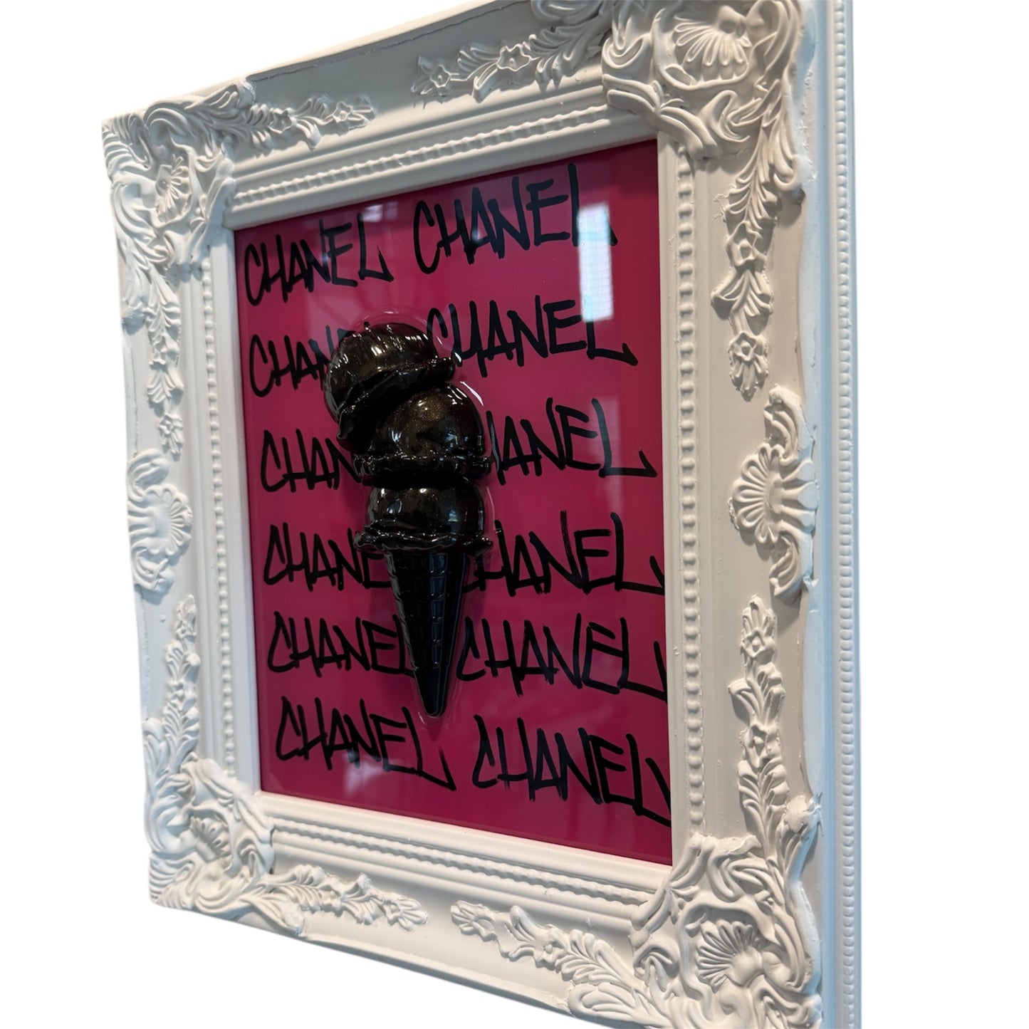 Luxury Pop Art Ice Cream Resin Wall Art 3D Framed