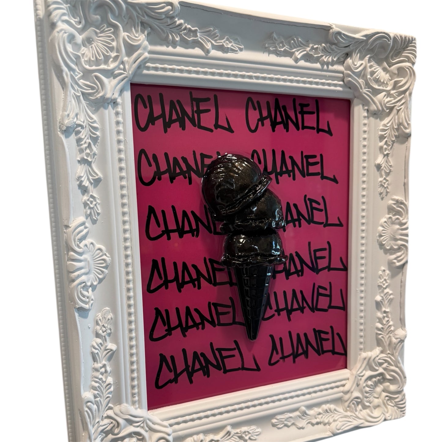 Luxury Pop Art Ice Cream Resin Wall Art 3D Framed