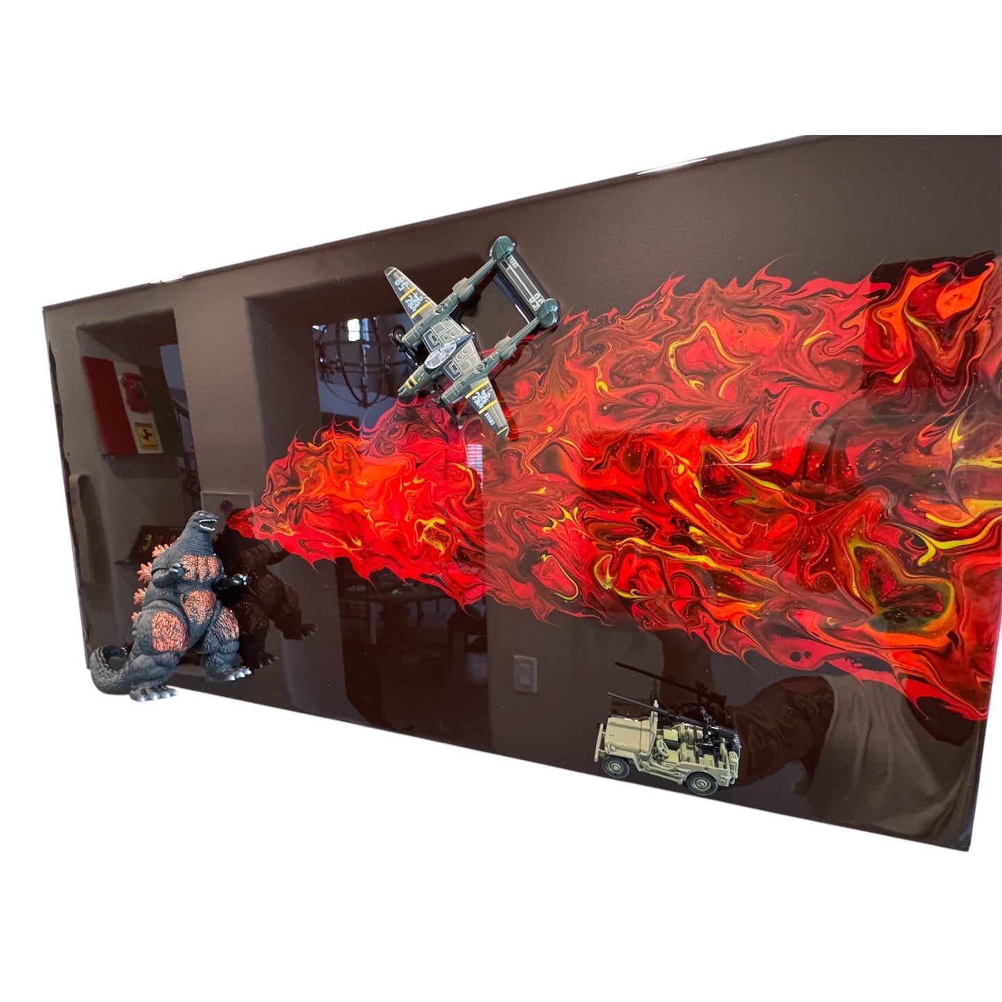 Custom Godzilla Resin Art Panel – One-of-a-Kind Statement Piece