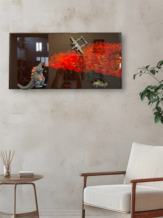 Custom Godzilla Resin Art Panel – One-of-a-Kind Statement Piece